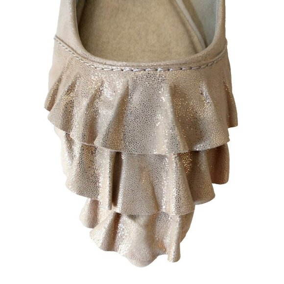 Seychelles Womens Downstage Pointed Toe Ballet Flat Leather Beige Metallic - 10M - Picture 5 of 8